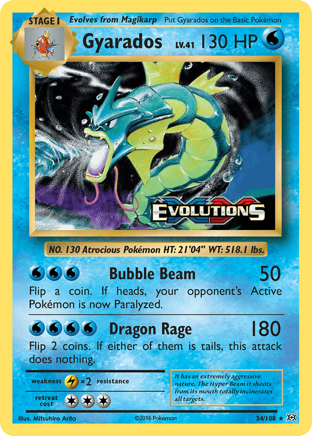 Gyarados — Evolutions #34