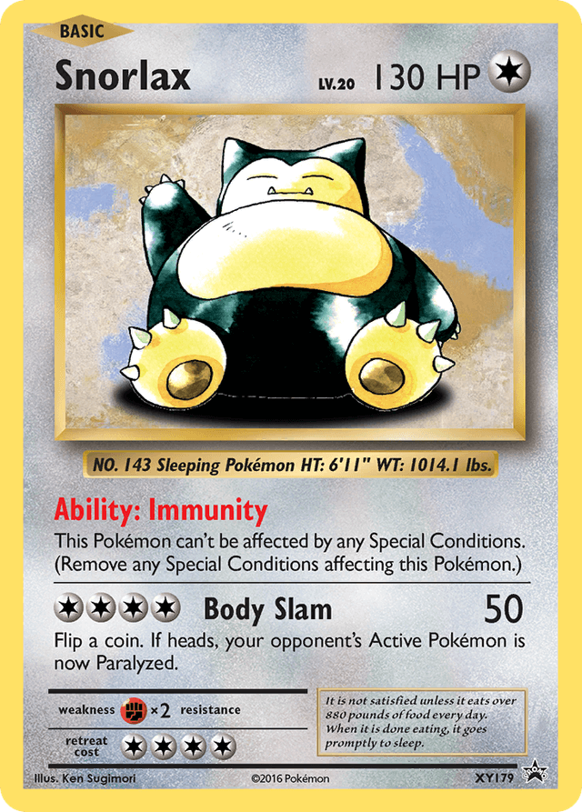 Snorlax — XY Black Star Promos #XY179